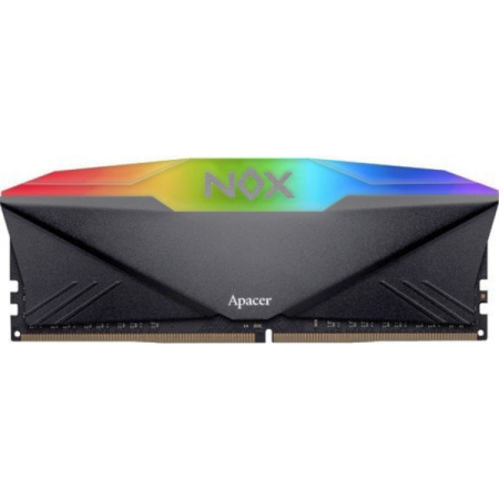 Apacer DDR4 16GB 3200MHz UDIMM NOX RGB Black Gaming Memory (PC4-25600) CL16 1.35V Intel XMP 2.0, Heat Sink (Retail) 1024*8 3 years (AH4U16G32C28YNBAA-1)