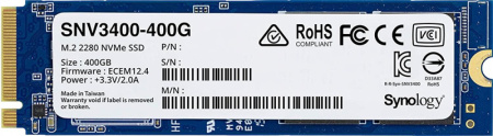 Synology SSD SNV3000 Series PCIe 3.0 x4 ,M.2 2280, 400GB, R3100/W550 Mb/s, IOPS 205K/40K, MTBF 1,8M