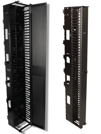 Siemon VPCA-12 Вертикальный канал коммутации 21 м x 305 мм (включает переднюю крышку 12 тыльных кабельных держателя и крепеж) черный