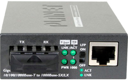 10/100Base-TX to 100Base-FX (SC) Bridge Media Converter, LFPT Supported