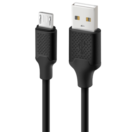 Unico Кабель micro USB - USB, 2,1А, basic, 480 Мбит/с, PVC, 1м, черный, RTL BOX
