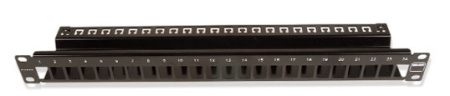 Siemon TM-PNLZ-24-01 Патч-панель TERA-MAX на 24 модуля 19" 1U чёрная (в комплекте маркировочные этикетки кабельные стяжки контакт заземления крепеж)