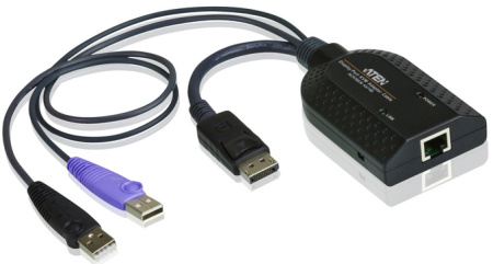 Модуль удлинителя, Display port+KBD+MOUSE USB, 50 метр., для подкл. комплекта перключат. KN2124v/2140v/4124v/4140v/2116A/2132/4116/4132; KM0532/0932/0032, макс.разреш. 1920х1200, RJ45+HD-DP+USB A-тип, Female+2xMale, без Б.П., (DDC2B) [KA7169]/ DisplayPor