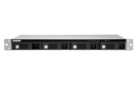 channel QNAP DAS TR-004U 4-Bay 2.5/3.5 SATA Type-C USB 3.1 Gen 1 (5 Gb/s ) Direct Attached Storage with Hardware RAID. W/o rail kit RAIL-B02