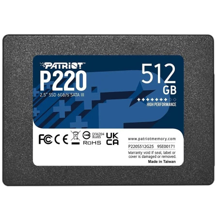 Накопитель SSD PATRIOT P220S512G25 P220S512G25