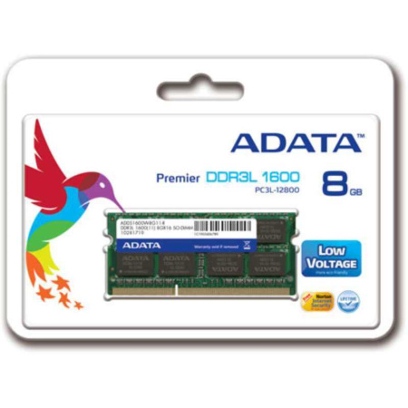 Память DDR3L 8Gb 1600MHz A-Data ADDS1600W8G11-S Premier RTL PC3L-12800 CL11 SO-DIMM 240-pin 1.35В dual rank