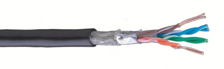 Belden 74002PU.01500 (500 м) Кабель для сетей Industrial Ethernet категория 5e 4 пары 26 AWG (048 мм) многожильный (stranded) SF/UTP (-40°С - + 80°С) PUR (Halogen free) черный (цена за 1 м)