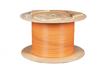 Hyperline FO-ZIP-IN-9-2-FRPVC Кабель волоконно-оптический 9/125 (OS2, G.652.D) одномодовый, 2 волокна, плотное буферное покрытие 0.9 мм (tight buffer), zip-cord, диаметр кабеля 3.0 мм, для внутренней прокладки, FR-PVC, оранжевый