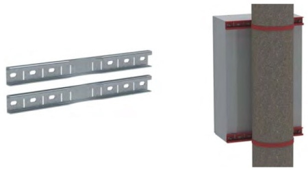 DKC / ДКС R5FB800 Комплект крепления шкафов CE/ST/RAM box к столбу (ширина шкафа- 800 мм) ( в комплекте: профиль стяжной хомут замок для фиксации хомута)