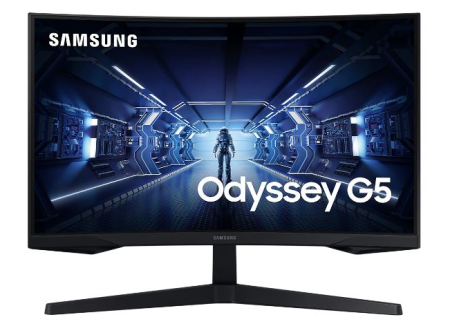 Samsung 27" Odyssey G5 C27G55TQMW VA изогнутый 2560x1440 1ms 2500:1 250cd 178/178 HDMI DP FreeSync 144Hz HDR FreeSync Premium VESA Black 1 year