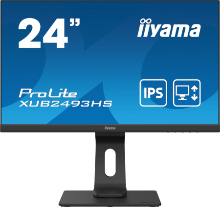 Монитор Iiyama 23.8" ProLite XUB2493HS-B4 черный IPS LED 16:9 HDMI M/M матовая HAS Pivot 250cd 178гр/178гр 1920x1080 D-Sub DisplayPort FHD 4.8кг