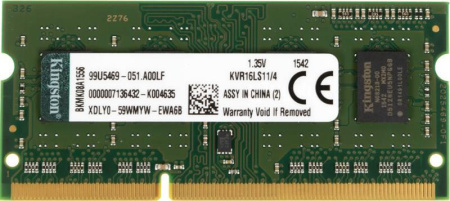 Kingston DDR3L 4GB (PC3-12800) 1600MHz CL11 1.35V SO-DIMM