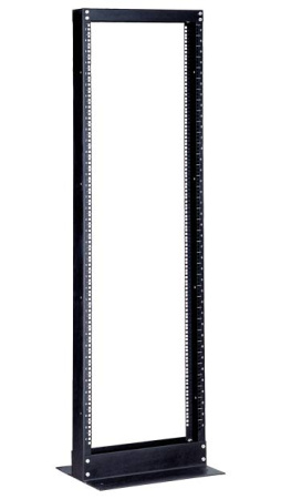 Hyperline ORV1-42-RAL9005 Открытая стойка 19-дюймовая (19") 42U высота 2065 мм однорамная цвет черный (RAL 9005)
